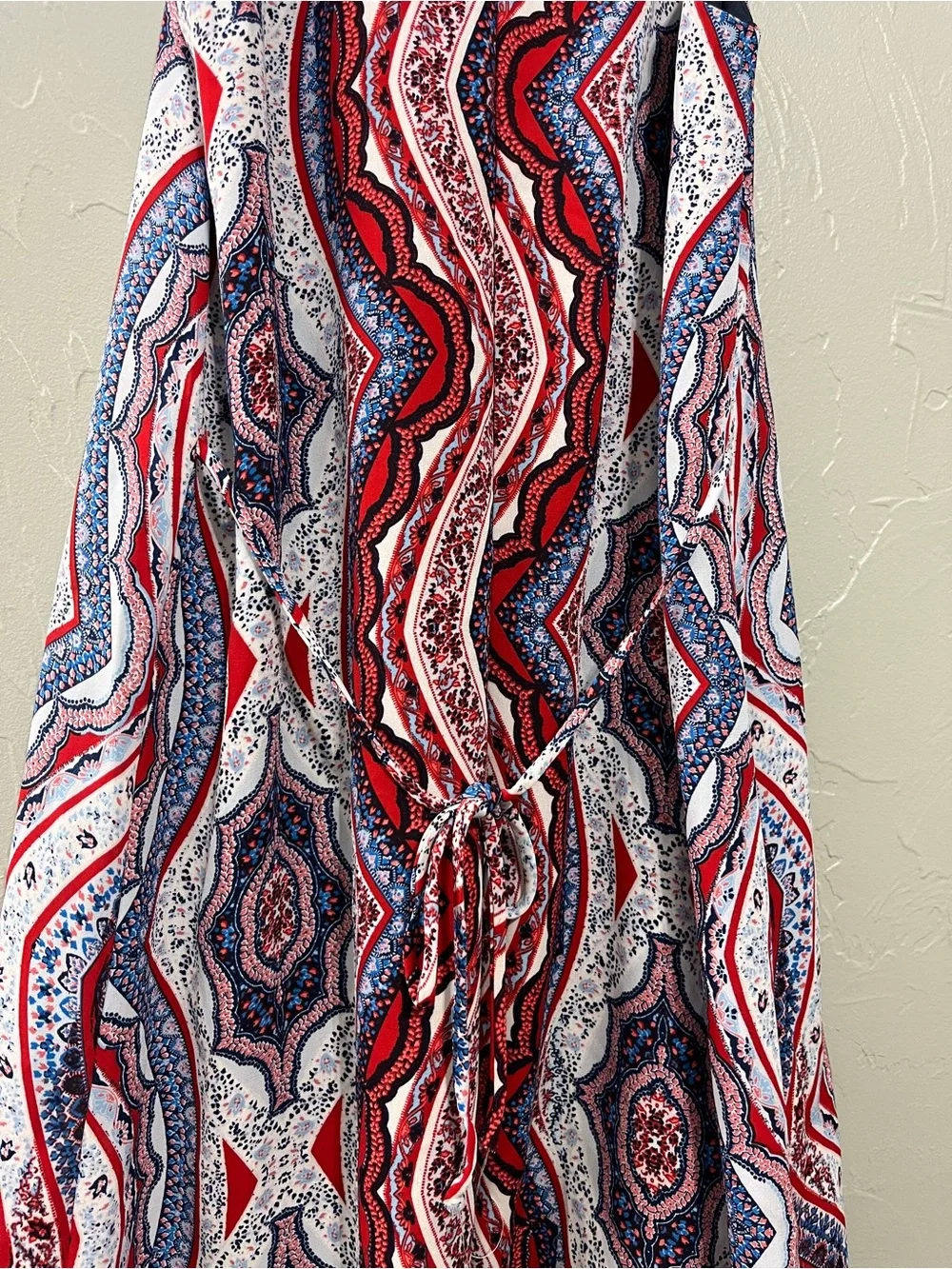 Speechless Sleeveless Paisley High Neck Dress Girls‎ 14 red white blue
